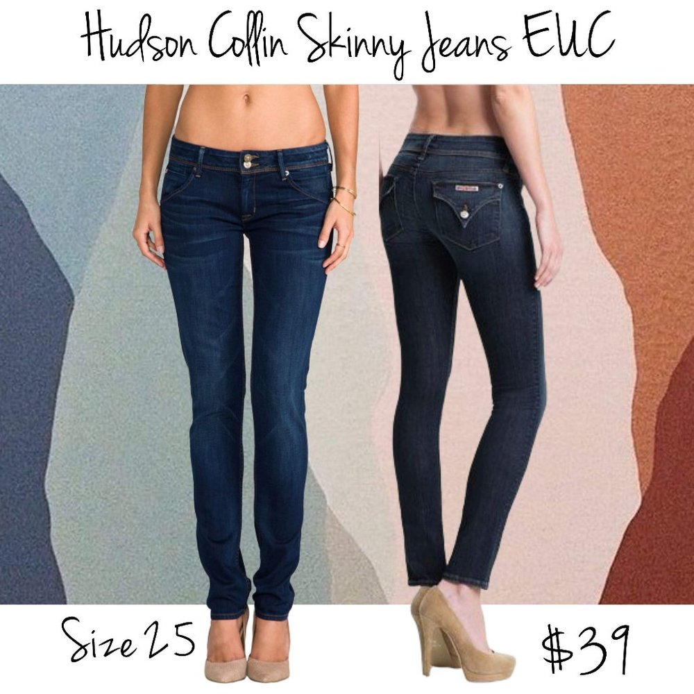 Hudson Collin Skinny Jeans EUC 25